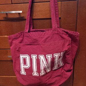 Pink Canvas Tote Bag